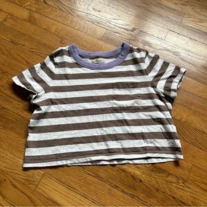 Madewell cotton boxy crop tee